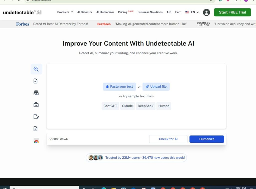 Undetectable AI on laptop with SEO dashboard, realistic style
Undetectable AI improving AI-generated content into natural human writing